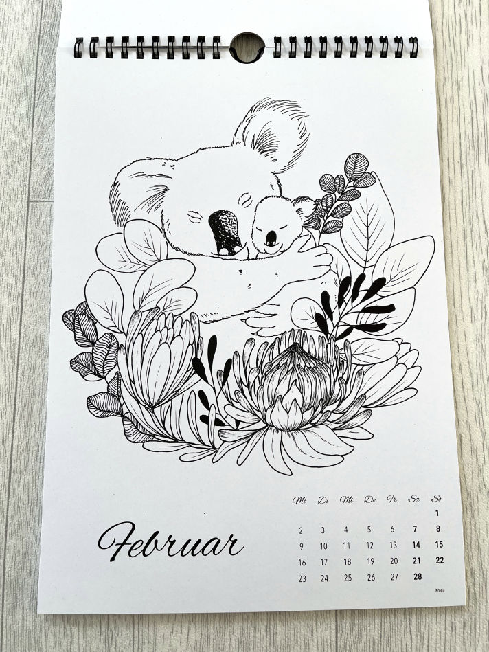 Februar - Koala mit Baby